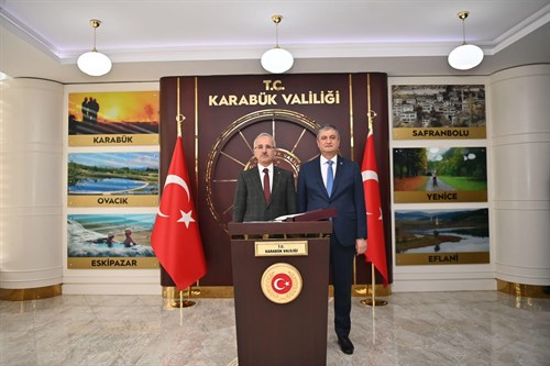 Ulaştırma ve Altyapı Bakanımız Sayın Abdulkadir Uraloğlu, Valimiz Mustafa Yavuz’u Ziyaret Etti